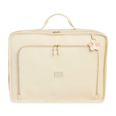 Masterbag Baby Mb11bor402 Mala Maternidade Bebê Vintage Borboletas Cor Marfim