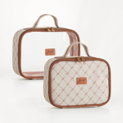 Kit 2 Necessaires Para Bebê Bella Bege Just Baby Bebefácil