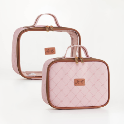 Kit 2 Necessaires Para Bebê Bella Rosa - Just Baby Bebefácil