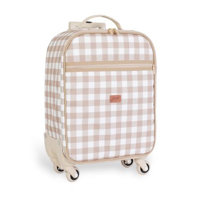 Mala Maternidade De Bordo Com Rodinhas Vichy Bege Just Baby